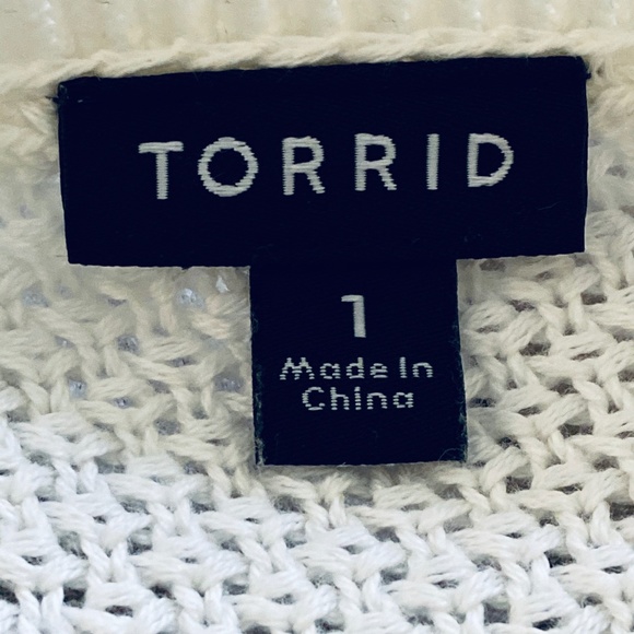 Torrid Draped Front Cardigan, 1XL, Cream - Picture 8 of 11